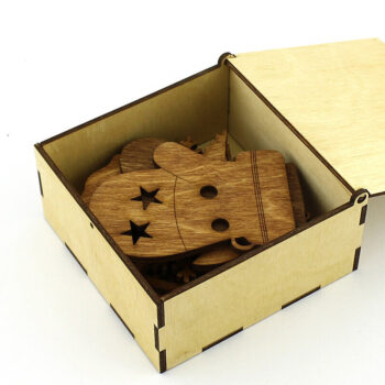 Intra απο ξύλο plywood Χρώμα wenge 3mm-4mm πάχος - Παιχνίδια Χριστουγεννιάτικου Δέντρου. κοπής με λέιζερ. Δίασταση 9x9 cm INTRAFABR-79859820 - Image 9