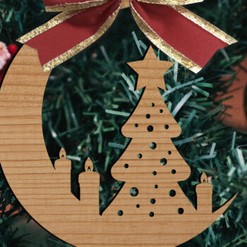 Intra απο ξύλο plywood  Χρώμα wenge 3mm-4mm πάχος - Παιχνίδια Χριστουγεννιάτικου Δέντρου Δίασταση 15x15 cm INTRAFABR-79860052 - Image 1