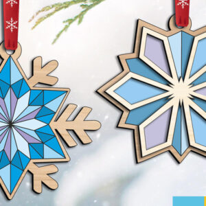 Intra απο ξύλο plywood  Χρώμα wenge 3mm-4mm πάχος - Χριστουγεννιάτικο δέντρο παιχνίδια στολίδι Πάπλωμα αχυρώνα Δίασταση 6x6 cm INTRAFABR-79860164