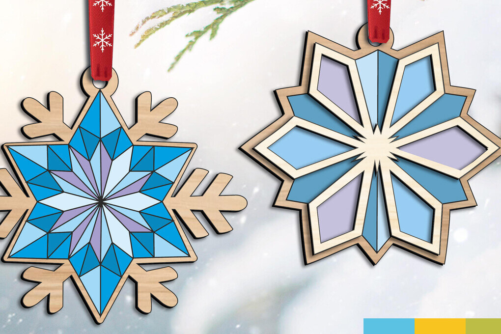 Intra απο ξύλο plywood  Χρώμα wenge 3mm-4mm πάχος - Χριστουγεννιάτικο δέντρο παιχνίδια στολίδι Πάπλωμα αχυρώνα Δίασταση 6x6 cm INTRAFABR-79860164