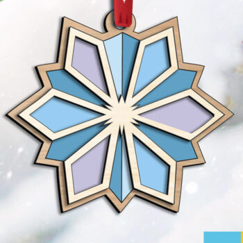 Intra απο ξύλο plywood  Χρώμα wenge 3mm-4mm πάχος - Χριστουγεννιάτικο δέντρο παιχνίδια στολίδι Πάπλωμα αχυρώνα Δίασταση 6x6 cm INTRAFABR-79860164 - Image 2