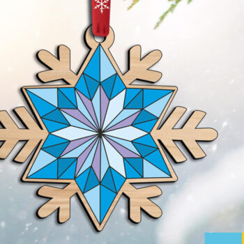 Intra απο ξύλο plywood  Χρώμα wenge 3mm-4mm πάχος - Χριστουγεννιάτικο δέντρο παιχνίδια στολίδι Πάπλωμα αχυρώνα Δίασταση 6x6 cm INTRAFABR-79860164 - Image 3