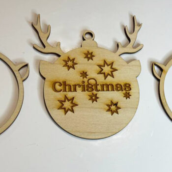 Intra απο ξύλο plywood  Χρώμα wenge 3mm-4mm πάχος - Χριστουγεννιάτικο Δέντρο Παιχνίδια Σετ στολίδια Δίασταση 4x4 cm INTRAFABR-12701942 - Image 4