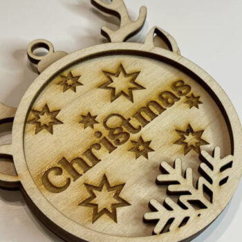 Intra απο ξύλο plywood  Χρώμα wenge 3mm-4mm πάχος - Χριστουγεννιάτικο Δέντρο Παιχνίδια Σετ στολίδια Δίασταση 4x4 cm INTRAFABR-12701942 - Image 6