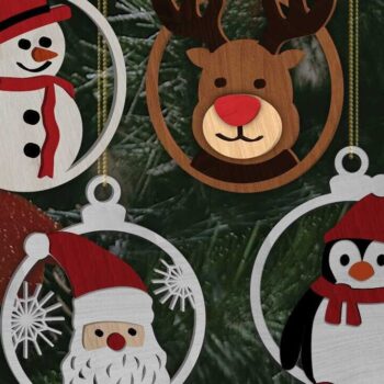 Intra απο ξύλο plywood  Χρώμα wenge 3mm-4mm πάχος - ΣΕΤ Παιχνίδια Χριστουγεννιάτικου Δέντρου, Διακόσμηση σπιτιού Δίασταση 4x4 cm INTRAFABR-107977262 - Image 1