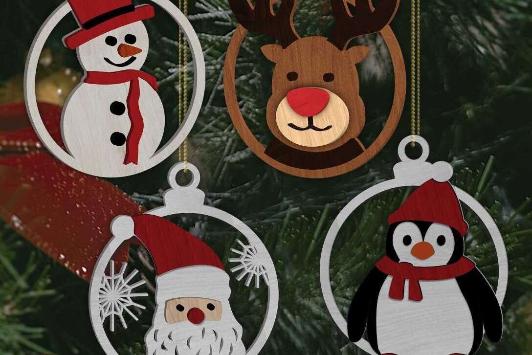 Intra απο ξύλο plywood  Χρώμα wenge 3mm-4mm πάχος - ΣΕΤ Παιχνίδια Χριστουγεννιάτικου Δέντρου, Διακόσμηση σπιτιού Δίασταση 4x4 cm INTRAFABR-107977262