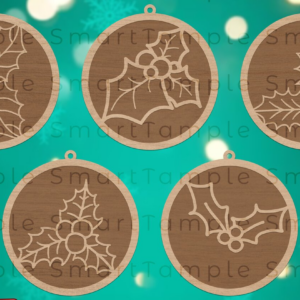 Intra απο ξύλο plywood  Χρώμα wenge 3mm-4mm πάχος - Χριστουγεννιάτικο Δέντρο Παιχνίδια Πακέτο κοπής με λέιζερ Δίασταση 6x6 cm INTRAFABR-103952849