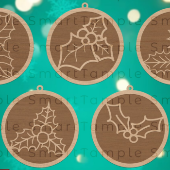 Intra απο ξύλο plywood  Χρώμα wenge 3mm-4mm πάχος - Χριστουγεννιάτικο Δέντρο Παιχνίδια Πακέτο κοπής με λέιζερ Δίασταση 6x6 cm INTRAFABR-103952849 - Image 1