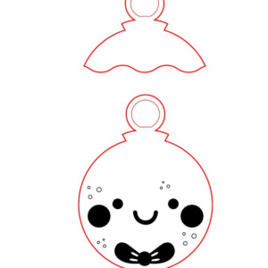 Intra απο ξύλο plywood  Χρώμα wenge 3mm-4mm πάχος - Χριστουγεννιάτικο Δέντρο Παιχνίδια για Glowforge Δίασταση 6x6 cm INTRAFABR-105055089