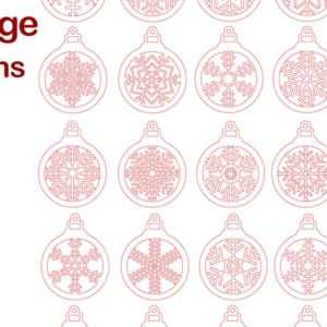 Intra απο ξύλο plywood  Χρώμα wenge 3mm-4mm πάχος - Χριστουγεννιάτικο Δέντρο Παιχνίδια για Glowforge Δίασταση 6x6 cm INTRAFABR-74886383