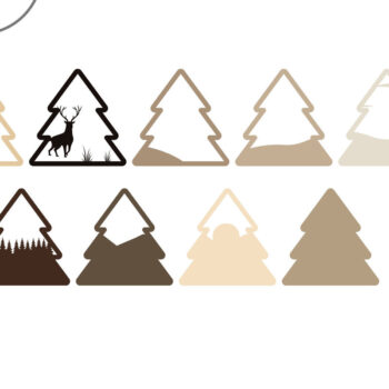 Intra απο ξύλο plywood  Χρώμα wenge 3mm-4mm πάχος - Πρότυπο χειμερινής κοπής λέιζερ Χριστουγεννιάτικου δέντρου Δίασταση 5x8 cm INTRAFABR-74886502 - Image 9