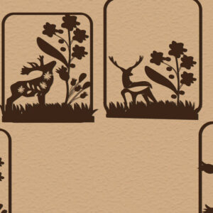 Intra απο ξύλο plywood  Χρώμα wenge 3mm-4mm πάχος - Χριστουγεννιάτικο δέντρο με δέντρο Δίασταση 20x20 cm INTRAFABR-74886824