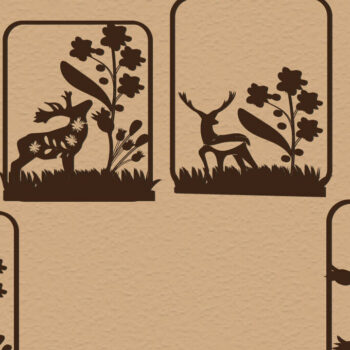 Intra απο ξύλο plywood Χρώμα wenge 3mm-4mm πάχος - Χριστουγεννιάτικο δέντρο με δέντρο Δίασταση 20x20 cm INTRAFABR-74886824 - Image 1