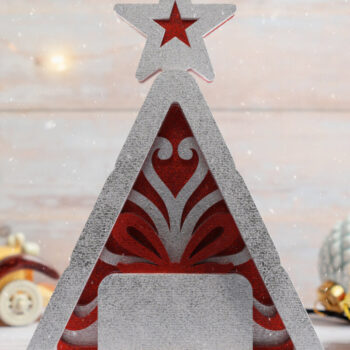 Intra απο ξύλο plywood  Χρώμα wenge 3mm-4mm πάχος - Χριστουγεννιάτικα δέντρα 3D Layered Cut Files Δίασταση 20x25 cm INTRAFABR-74886871 - Image 6