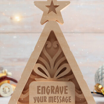 Intra απο ξύλο plywood  Χρώμα wenge 3mm-4mm πάχος - Χριστουγεννιάτικα δέντρα 3D Layered Cut Files Δίασταση 20x25 cm INTRAFABR-74886871 - Image 7