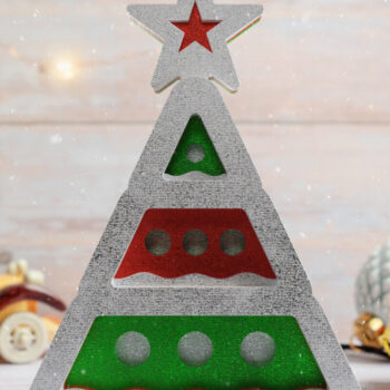 Intra απο ξύλο plywood  Χρώμα wenge 3mm-4mm πάχος - Χριστουγεννιάτικα δέντρα 3D Layered Cut Files Δίασταση 20x25 cm INTRAFABR-74886871 - Image 9