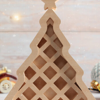 Intra απο ξύλο plywood  Χρώμα wenge 3mm-4mm πάχος - Χριστουγεννιάτικα δέντρα 3D Layered Cut Files Δίασταση 20x25 cm INTRAFABR-74886871 - Image 10