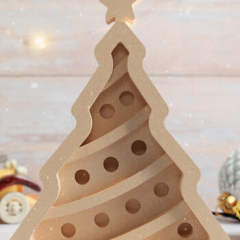 Intra απο ξύλο plywood  Χρώμα wenge 3mm-4mm πάχος - Χριστουγεννιάτικα δέντρα 3D Layered Cut Files Δίασταση 20x25 cm INTRAFABR-74886871 - Image 12