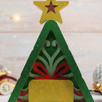 Intra απο ξύλο plywood  Χρώμα wenge 3mm-4mm πάχος - Χριστουγεννιάτικα δέντρα 3D Layered Cut Files Δίασταση 20x25 cm INTRAFABR-74886871 - Image 14