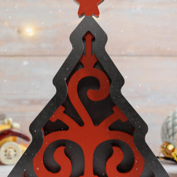 Intra απο ξύλο plywood  Χρώμα wenge 3mm-4mm πάχος - Χριστουγεννιάτικα δέντρα 3D Layered Cut Files Δίασταση 20x25 cm INTRAFABR-74886871 - Image 16