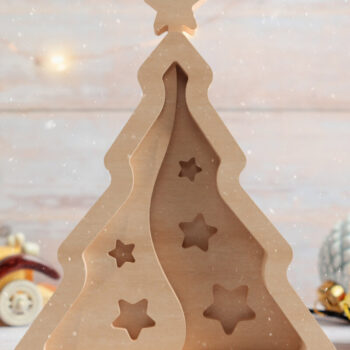 Intra απο ξύλο plywood  Χρώμα wenge 3mm-4mm πάχος - Χριστουγεννιάτικα δέντρα 3D Layered Cut Files Δίασταση 20x25 cm INTRAFABR-74886871 - Image 17