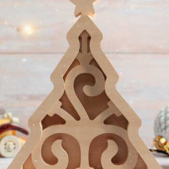 Intra απο ξύλο plywood  Χρώμα wenge 3mm-4mm πάχος - Χριστουγεννιάτικα δέντρα 3D Layered Cut Files Δίασταση 20x25 cm INTRAFABR-74886871 - Image 19