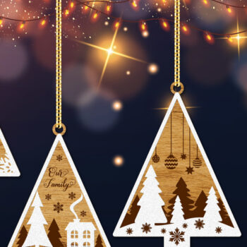 Intra απο ξύλο plywood  Χρώμα wenge 3mm-4mm πάχος - Πακέτο χριστουγεννιάτικων δέντρων για οποιαδήποτε χειροτεχνία Δίασταση 7x4 cm INTRAFABR-74886920 - Image 5