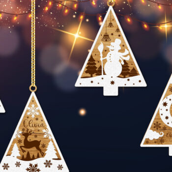 Intra απο ξύλο plywood  Χρώμα wenge 3mm-4mm πάχος - Πακέτο χριστουγεννιάτικων δέντρων για οποιαδήποτε χειροτεχνία Δίασταση 7x4 cm INTRAFABR-74886920 - Image 6