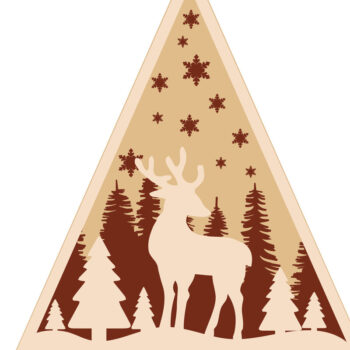 Intra απο ξύλο plywood  Χρώμα wenge 3mm-4mm πάχος - Πακέτο χριστουγεννιάτικων δέντρων για οποιαδήποτε χειροτεχνία Δίασταση 7x4 cm INTRAFABR-74886920 - Image 9