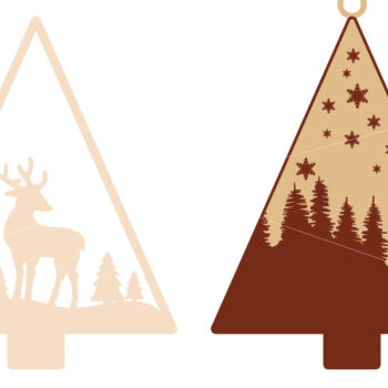 Intra απο ξύλο plywood  Χρώμα wenge 3mm-4mm πάχος - Πακέτο χριστουγεννιάτικων δέντρων για οποιαδήποτε χειροτεχνία Δίασταση 7x4 cm INTRAFABR-74886920 - Image 10