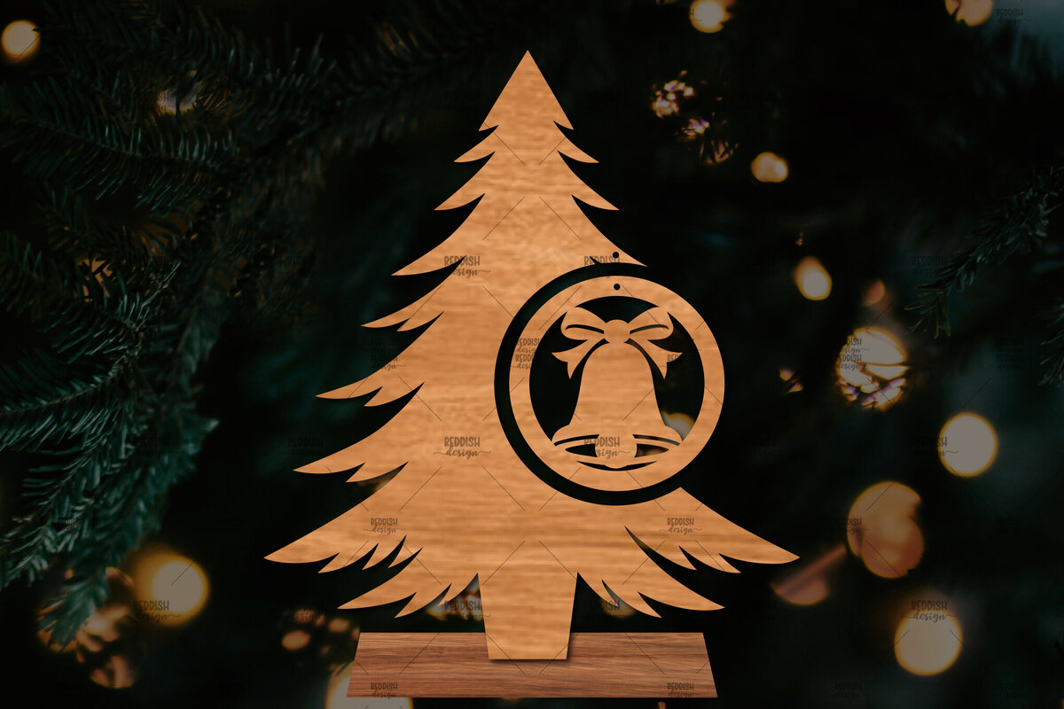 Intra απο ξύλο plywood  Χρώμα wenge 3mm-4mm πάχος - Στάση κοπής με λέιζερ Χριστουγεννιάτικα δέντρα Δίασταση 20x20 cm INTRAFABR-101756485