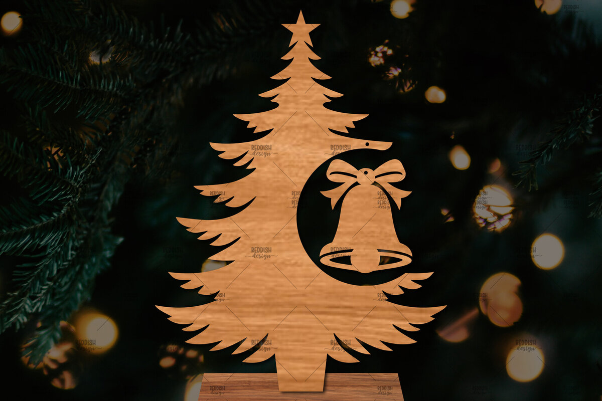 Intra απο ξύλο plywood  Χρώμα wenge 3mm-4mm πάχος - Στάση κοπής με λέιζερ Χριστουγεννιάτικα δέντρα Δίασταση 20x20 cm INTRAFABR-101756512