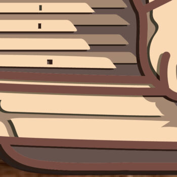 Intra απο ξύλο plywood Χρώμα wenge 3mm-4mm πάχος - Christmas Truck Multilayer /Corgi Dog Δίασταση 15x15 cm INTRAFABR-100535497 - Image 5