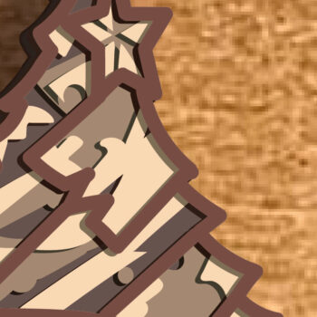 Intra απο ξύλο plywood Χρώμα wenge 3mm-4mm πάχος - Christmas Truck Multilayer /Corgi Dog Δίασταση 15x15 cm INTRAFABR-100535497 - Image 7