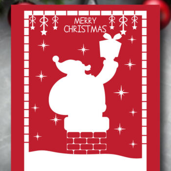 Intra απο ξύλο plywood  Χρώμα wenge 3mm-4mm πάχος - Christmas Ultimate Card Bundle Δίασταση 15x15 cm INTRAFABR-100535687 - Image 7