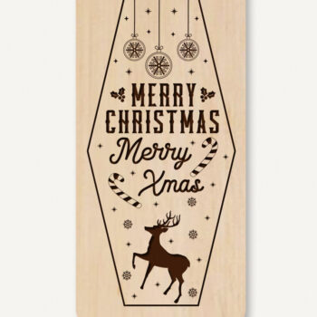 Intra απο ξύλο plywood Χρώμα wenge 3mm-4mm πάχος - Πακέτο κάθετης κοπής με λέιζερ Χριστουγέννων Δίασταση 20x25 cm INTRAFABR-105053818 - Image 5