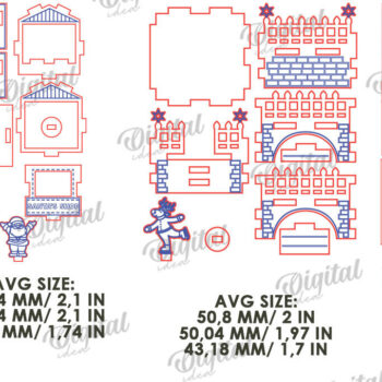 Intra απο ξύλο plywood  Χρώμα wenge 3mm-4mm πάχος - Χριστουγεννιάτικου χωριού. Χριστουγεννιάτικη διακόσμηση Δίασταση 15x15 cm INTRAFABR-76588401 - Image 4