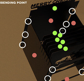 Intra απο ξύλο plywood  Χρώμα wenge 3mm-4mm πάχος - CHRISTMAS Village Shadow Box Δίασταση 25x25 cm INTRAFABR-105340492 - Image 5