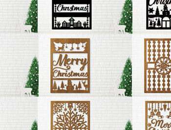 Intra απο ξύλο plywood  Χρώμα wenge 3mm-4mm πάχος - Πακέτο με χριστουγεννιάτικο τοίχο Δίασταση 40x50 cm INTRAFABR-103869360 - Image 4