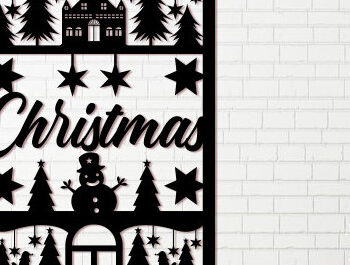 Intra απο ξύλο plywood  Χρώμα wenge 3mm-4mm πάχος - Πακέτο με χριστουγεννιάτικο τοίχο Δίασταση 40x50 cm INTRAFABR-103869360 - Image 7