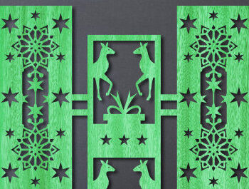 Intra απο ξύλο plywood  Χρώμα wenge 3mm-4mm πάχος - Πακέτο με χριστουγεννιάτικο τοίχο Δίασταση 40x50 cm INTRAFABR-103869360 - Image 17