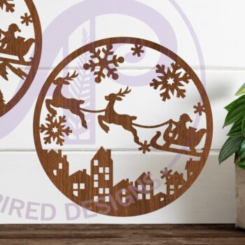 Intra απο ξύλο plywood  Χρώμα wenge 3mm-4mm πάχος - Χριστουγεννιάτικες επιγραφές τοίχου 2 Επιλογές, Δίασταση 40x50 cm INTRAFABR-103869364 - Image 1