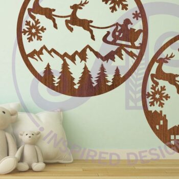 Intra απο ξύλο plywood  Χρώμα wenge 3mm-4mm πάχος - Χριστουγεννιάτικες επιγραφές τοίχου 2 Επιλογές, Δίασταση 40x50 cm INTRAFABR-103869364 - Image 2