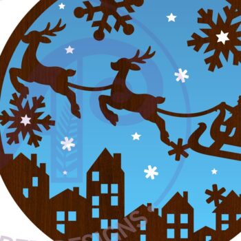 Intra απο ξύλο plywood  Χρώμα wenge 3mm-4mm πάχος - Χριστουγεννιάτικες επιγραφές τοίχου 2 Επιλογές, Δίασταση 40x50 cm INTRAFABR-103869364 - Image 3