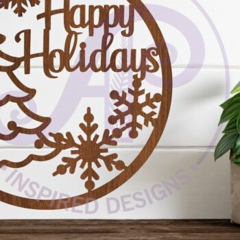 Intra απο ξύλο plywood  Χρώμα wenge 3mm-4mm πάχος - Χριστουγεννιάτικες επιγραφές τοίχου 2 Επιλογές, Δίασταση 40x50 cm INTRAFABR-103869369 - Image 2