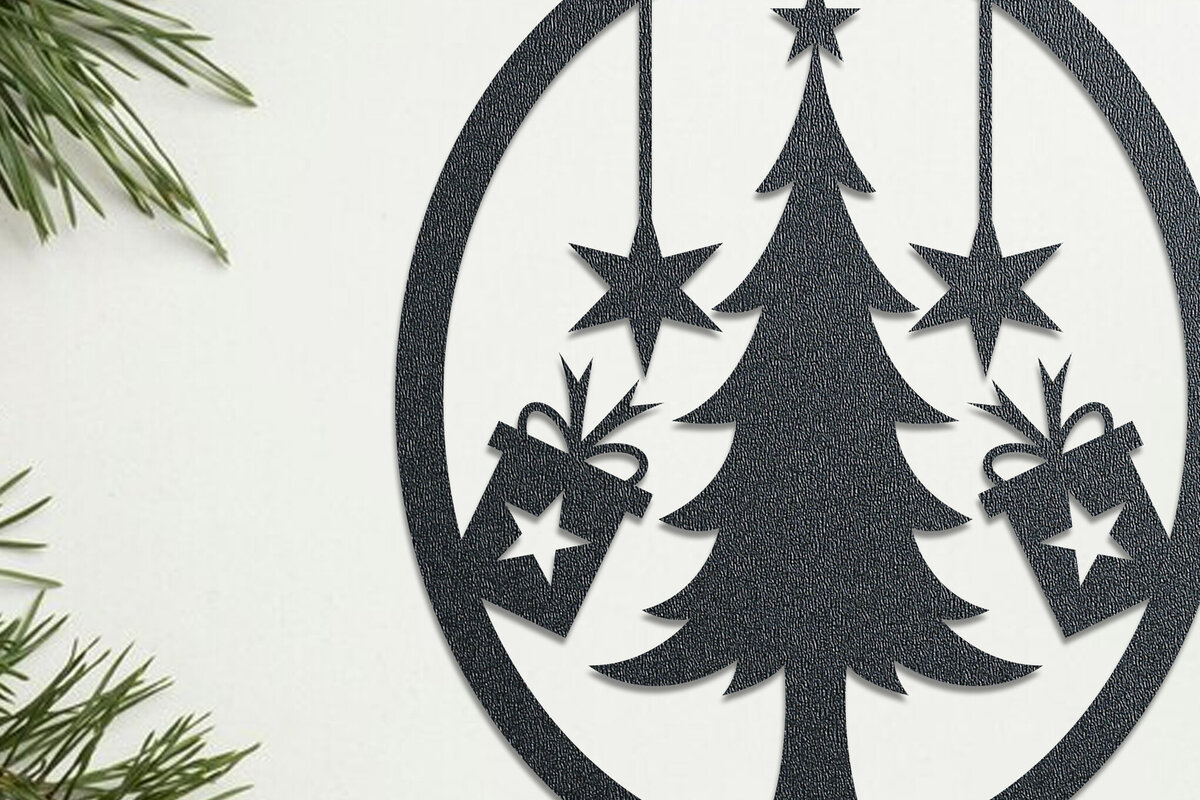 Intra απο ξύλο plywood  Χρώμα wenge 3mm-4mm πάχος - Χριστουγεννιάτικη διακόσμηση τοίχου με Δίασταση 15x15 cm INTRAFABR-103869957