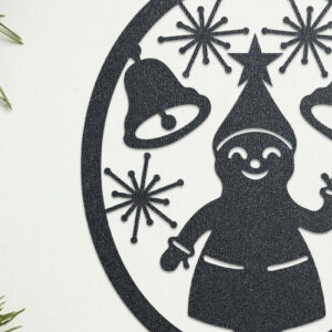 Intra απο ξύλο plywood  Χρώμα wenge 3mm-4mm πάχος - Χριστουγεννιάτικη διακόσμηση τοίχου με Δίασταση 15x15 cm INTRAFABR-101560030