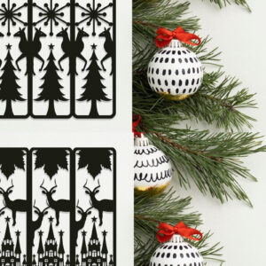 Intra απο ξύλο plywood  Χρώμα wenge 3mm-4mm πάχος - Χριστουγεννιάτικη διακόσμηση τοίχου LaserCut Bundle Δίασταση 15x15 cm INTRAFABR-101560084