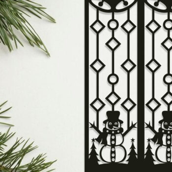 Intra απο ξύλο plywood  Χρώμα wenge 3mm-4mm πάχος - Χριστουγεννιάτικη διακόσμηση τοίχου LaserCut Bundle Δίασταση 15x15 cm INTRAFABR-101560084 - Image 5