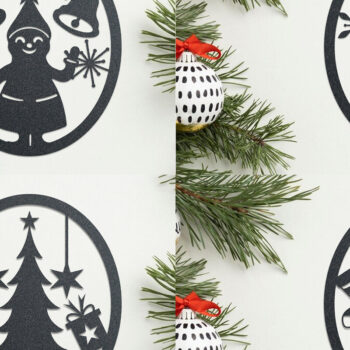 Intra απο ξύλο plywood  Χρώμα wenge 3mm-4mm πάχος - Χριστουγεννιάτικη διακόσμηση τοίχου LaserCut Bundle Δίασταση 15x15 cm INTRAFABR-101560197 - Image 1